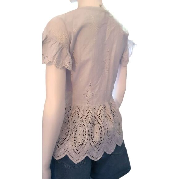 Joie Cerelia Eyelet Top in Light Blue - Picture 4 of 12